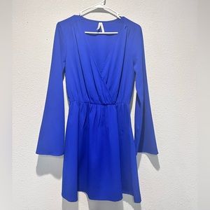 Blue flowy midi dress